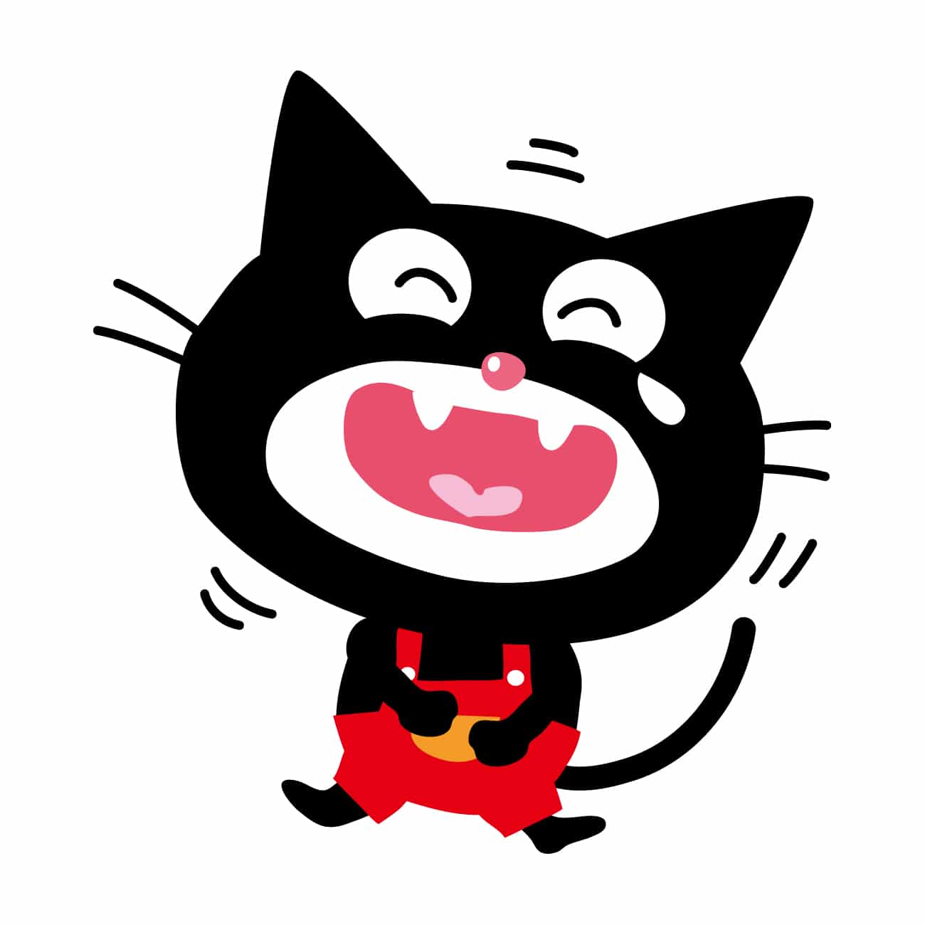 爆笑する猫のイメージ