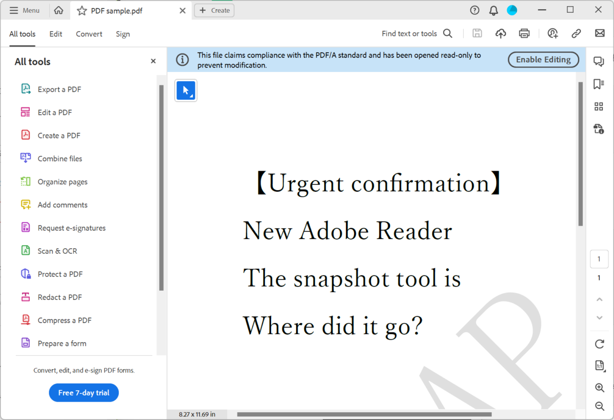 New Adobe Reader view
